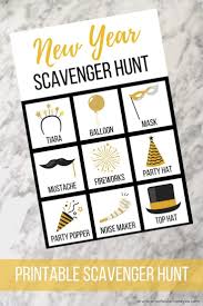 New Years Eve Party Scavenger Hunt Printable New Year S Eve Activities Kids New Years Eve New Years Eve Games