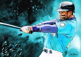 Oct 28 2016 seahawks russell wilson coloring pages coloring pages. Ken Griffey Jr Seattle Mariners By Michael Pattison Greeting Card For Sale By Michael Pattison