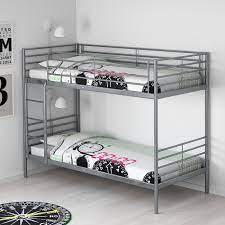 svarta bunk bed frame silver colour 90x200 cm ikea