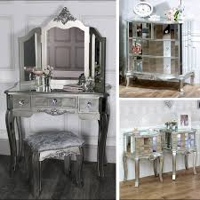 We have a variety of options, including wall mirrors, vanity mirrors, and floor mirrors. Silver Mirrored Bedroom Furniture Tiffany Range Melody Maison