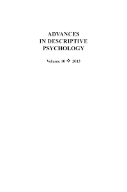 ADVANCES IN DESCRIPTIVE PSYCHOLOGY