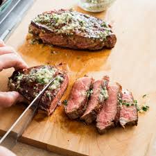 Watch how to make this recipe. Cast Iron Steaks With Herb Butter America S Test Kitchen