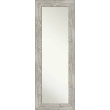 Whether you want a mirror that hangs over the door or the mirror has a soft oval shape and sits on a notched wooden stand that allows the glass to rotate back and forth and be perched at different angles. 20 X 54 Dove Graywash Framed On The Door Mirror Amanti Art Target