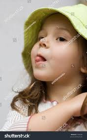 Little Cute Girl Long Hair Wearing Stock Photo 7430536