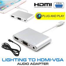 For Apple 8pin Lightning To Hdmi Vga Digital Av Adapter Cable For Iphone 6 7 Buy At A Low Prices On Joom E Commerce Platform
