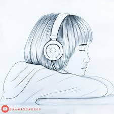 I wrote bose, but you can chose any brand you like. How To Draw Girl Wearing Headphones Step By Step Pencil Drawing Tutorial Girl Easy Drawing Artofit
