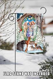 28.35'' h x 17.32'' w x 8.66'' d; Toland Home Garden 102517 Winter Nativity 28 X 40 Decorative Usa Produced House Flag Flags Patio Lawn Garden Ekbotefurniture Com