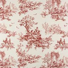 Red toile fabric direct from france (toile de jouy) | aimee | authentic french designer 100% cotton print | 140cms (55) wide ~ sold by the yard 5.0 out of 5 stars 2 $24.95 $ 24. Bouvier Red Leaf Print Fabric By Thomasville Red Toile Toile Pattern Printing On Fabric
