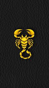 Gold Scorpion On Soft Black Leather Iphone Wallpaper 2 Scorpio Art Scorpion Tattoo Scorpion
