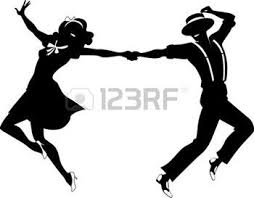 Black And White Dancer Silhouette Black And White Dance Cartoon Swing Couple Stock Vector Illustration And Royalty Free Swing Couple Clipart Dance Silhouette Dancing Couple Silhouette Couple Dancing
