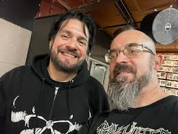 Very cool to get a chance to chat a bit with Dan Mongrain of Voivod and  Tommy Victor of Prong. Such contrasting players but somehow cut from the  same cloth and both