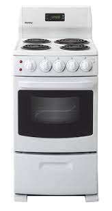 Danby Der2009w Small Electric Range Measures Only 20 Wide But Offer 4 Burners Plus An Freestanding Electric Ranges Tiny House Living Small Kitchen Appliances