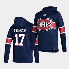 Competing in the the 2019 aussie racing. Montreal Canadiens Josh Anderson Navy 2021 Reverse Retro Authentic Pullover Special Edition Hoodie