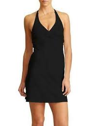 Athleta Womens Swim Dress Black Tara Halter Swimsuit Built In Bra Size 38 D Dd Athleta Swim Dress Ladies Tops Fashion Wide Leg Romper