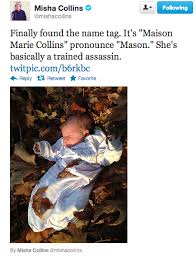 Misha Tweets A Pic Of His Daughter Maison Marie 3 Supernaturalcast