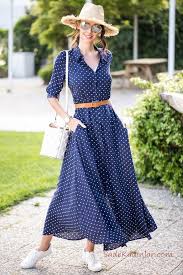 2019 Uzun Elbise Modelleri Lacivert Uzun Yakali Onden Dugmeli Cepli Puantiyeli Modelleri Dugmel In 2020 Maxi Dress Cotton Polka Dot Maxi Dresses Button Up Maxi Dress