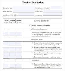 Teacher Evaluation Form For Students Template Teacher Evaluation Teacher Observation Performance Evaluation