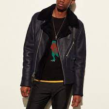 Coach No Search Result Leather Jacket Men Sherling Jacket Jackets