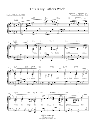 This Is My Father S World Hymn Piano Solo Download Sheet Music Pdf Sheet Music Piano Music Piano Sheet Music Free