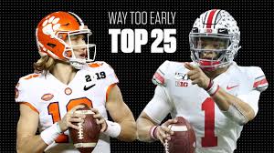 Alle fbs cfp rankings ap poll coaches poll. College Football S Way Too Early Top 25 For The 2020 Season College Football On Espn Youtube