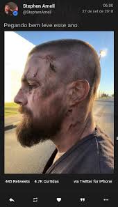 💬//Tradução de tweet do Stephen Amell sobre a 7ª Temporada de #Arrow Tá na  prisão ainda, e essa barba continua 😒 O próprio Stephen reconheceu esses  dias que o sustento da série