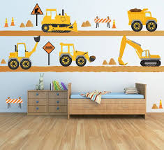 Construction Trucks Roads Decal Dirt Roads Reusable Fabric Decals Sixteen Feet Of Roads Dirt Roads Construction Bedroom Kids Bedroom Decor Big Boy Room