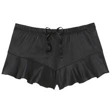 Satin Ruffle Short 33 Liked On Polyvore Featuring Victoria S Secret Clothes Design Women Ruffle Shorts
