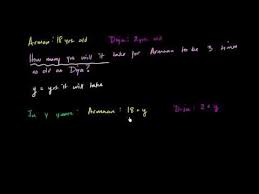 Ex 1 Age Word Problem Word Problems Solving Linear Equations Maths Algebra