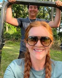 Doing yard work with my man child!