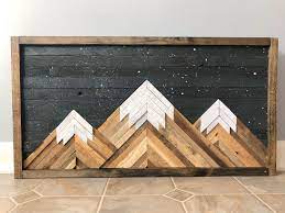 I tossed them outside an let them sit all winter wanting them to get some weathering to them. 200 Mountain Wood Art Ideas In 2021 Mountain Wood Art Wood Art Wood Wall Art