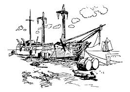 If your child loves interacting. Coloring Page Ship In Port Free Printable Coloring Pages Img 10524