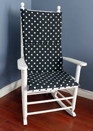 Black And White Rocking Chair Cushions Rocking Chair Cushion Spotty Black White Olive By Rockincushions 75 00 Rocking Chair Cushions Chair Rocking Chair Pads