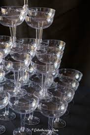 How To Make A Diy Champagne Glass Tower Entertaining Diva From House To Home Great Gatsby Party Champagne Flutes Diy Easy Party Decorations Diy