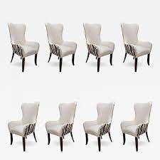 87 list list price $33.67 $ 33. Set Of Eight Zebra Stenciled Cowhide Dining Chairs