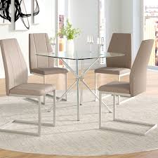 Eta Contemporary 5 Piece Table Set Dining Room Sets Modern Dining Room Set Dining Room Table