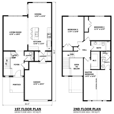 Modern Floor Plan First And Second Two Story House Plans Two Storey House Plans New House Plans House Plans 2 Storey