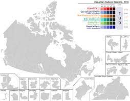 Here's how canada voted in previous elections File Canada Election 2019 Results Map Svg Wikimedia Commons