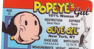 Popeyes Gal Olive Oyl Drivers License Click Image For More Details Olive Oyl Popeye Popeye And Olive