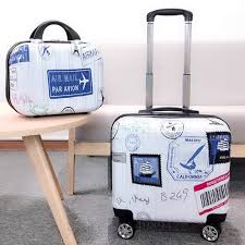 Maybe you would like to learn more about one of these? 18 Inch Trolley Luggage Set Cartoon Cute Kid S Travel Suitcase With Wheels Carry On Cabin Luggage Student Cosmetic Bag Trolley Shopee Singapore