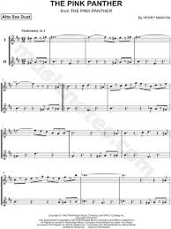 Henry Mancini The Pink Panther Alto Saxophone Duet Sheet Music In B Minor Download Print Sku Mn0194683