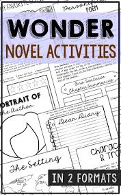 Wonder Novel Study Unit Activities Creative Book Report Distance Learning Novel Studies Novel Activities Novel Study Units