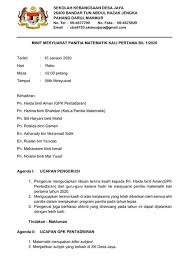 Minit mesyuarat merupakan satu laporan mengenai perkara atau hal yang dibincangkan dan diputuskan dalam sesuatu mesyuarat. Contoh Minit Mesyuarat Panitia 2019