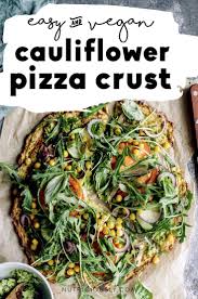 Vegan Cauliflower Potato Pizza Crust Gluten Free Low Calorie Recipe In 2020 Vegan Cauliflower Pizza Crust Whole Food Recipes Low Calorie Pizza