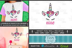 Download Ninth Birthday Unicorn Svg Unicorn 9th Birthday Svg 1011 By Tizzy Labs Thehungryjpeg Com