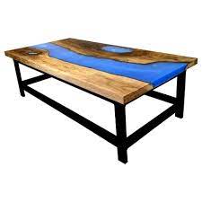 And the metal legs coated with black powder coating perfectly complements it. Solid Acacia Wood Live Edge Coffee Table With Blue Epoxy Resin And Metal Legs Buy Indian Wooden Coffee Tables Medium Size Office Desk Epoxy And Stone Filled Table Product On Alibaba Com