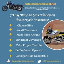 If you ride a more expensive bike, you can expect your cost to be bit higher compared to a less expensive one. 7 Easy Ways To Save Money On Motorcycle Insurance Car Insurance Motorcycle Insurance Quote Ways To Save Money
