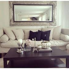 Salon Style Epure Gros Coussins Et Miroir Living Room Mirrors Home Decor Living Room Decor Apartment