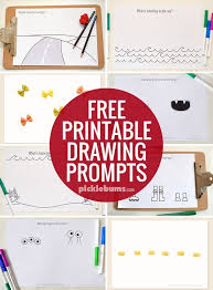 Drawing Prompts Picklebums Drawing Prompt Easy Art Projects Word Drawings