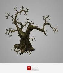 Low Poly 3d Pixel Dungeon Deco Set 01 Low Poly Environmental Art Tree Art