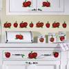 One of the different strawberry kitchen decor ideas is to use curtains with strawberry decoration. 3